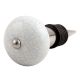 White Turquoise Crackle Ceramic Wine Stopper